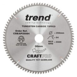 TREND CRAFTPRO Saw Blade (250x30mm, 84T, TC)