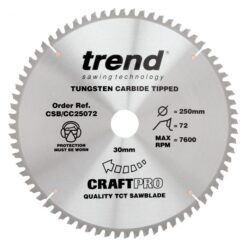 TREND CRAFTPRO Saw Blade (250x30mm, 72T)