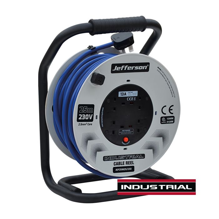 JEFFERSON Cable Reel (230V, 40m, 13A, 2.5mm, 4 Socket)