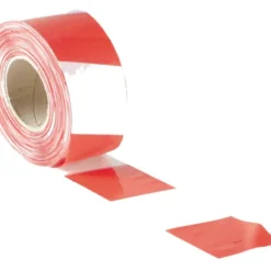 FAITHFULL Barrier Tape (70x500m, Red & White, Non-Adhesive)
