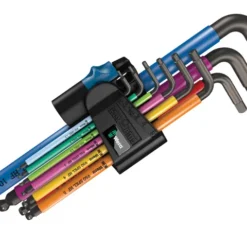 WERA Hex Key Set (1.5-10mm, 9 Piece, Multicolour, Holding)