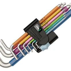 WERA Hex Key Set (1.5-10mm, 9 Piece, Multicolour, Stainless Steel)