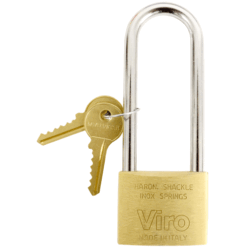 VIRO Brass Padlock (30mm, 64mm Long Shackle, VI-4IP)