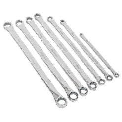 SEALEY Extra Long Double End Ring Spanner Set (7 Piece)
