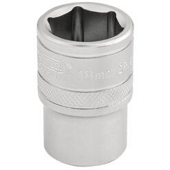 DRAPER 6 Point Socket (18mm, 1/2" Drive)