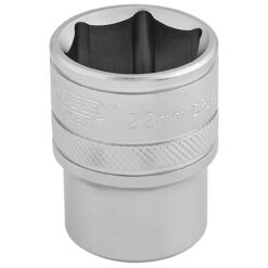 DRAPER 6 Point Socket (22mm, 1/2" Drive)