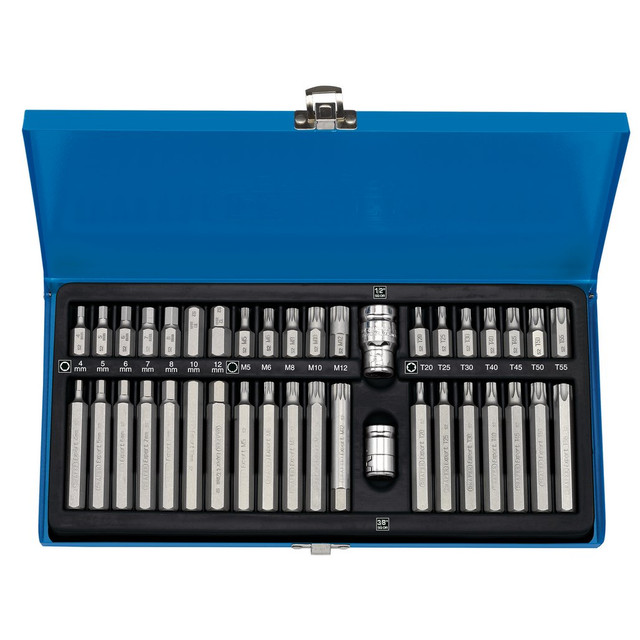 DRAPER Bit Set (3/8" & 1/2" Drive, TX/HEX/XZN, 40 Piece)