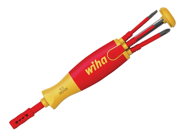 WIHA LiftUp Bit Magazine VDE Screwdriver Set (6 Piece, SL/PH)