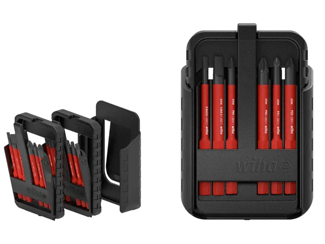 WIHA SlimBit VDE Bit Set (15 Piece, SL/PH/PZ/PZS/TX)