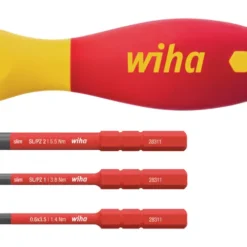 WIHA SoftFinish VDE Screwdriver Set (4 Piece, SL/PZS)