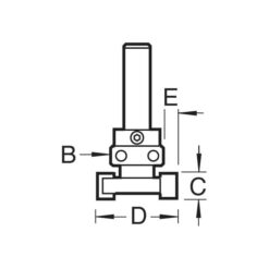 Alternative view of TREND Undercut Router Cutter (6.35x6.35mm, 1/4" Shank)