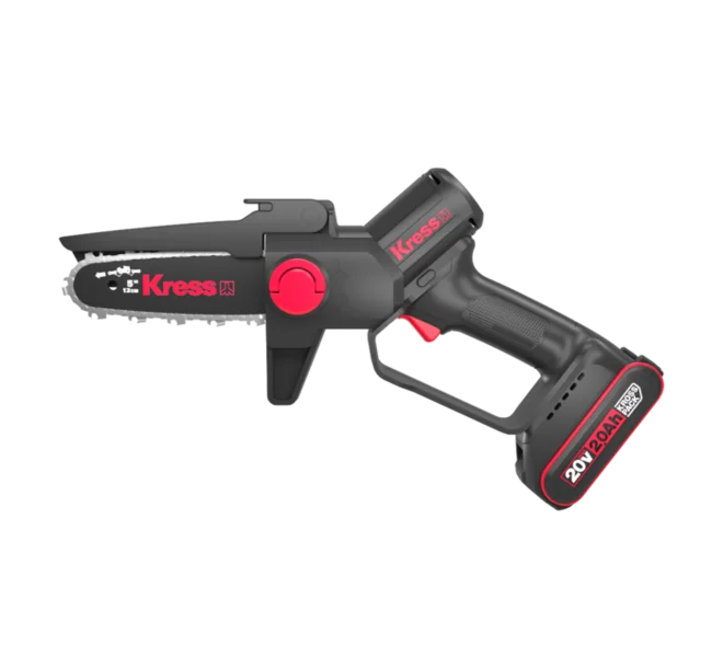 KRESS 20V Chainsaw Kit (12cm, 2x 2Ah Battery, 1x 4A Dual Charger)