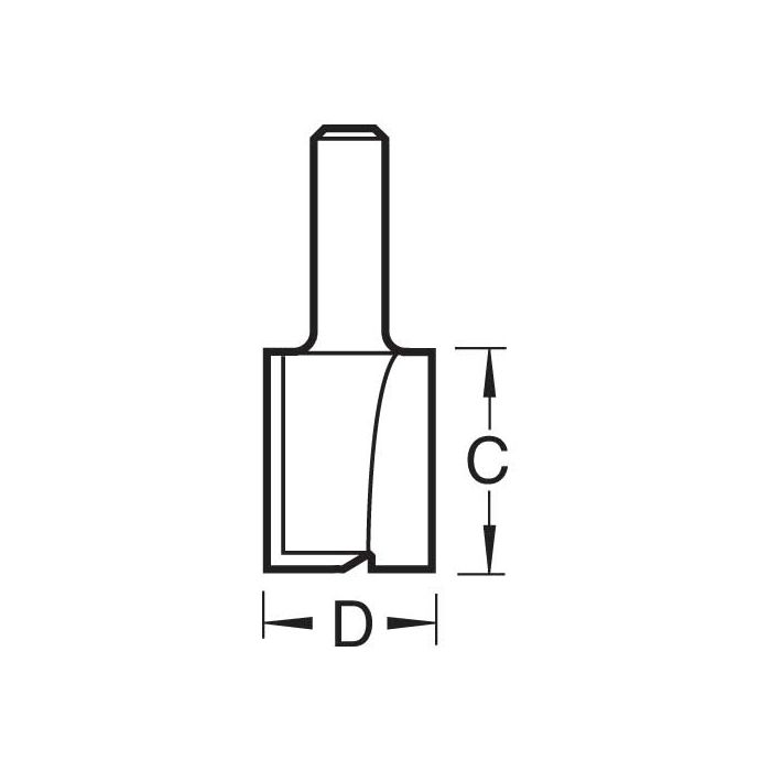 TREND Two Flute Cutter (12.7x50mm, Worktop, 1/2" Shank) - Image 2
