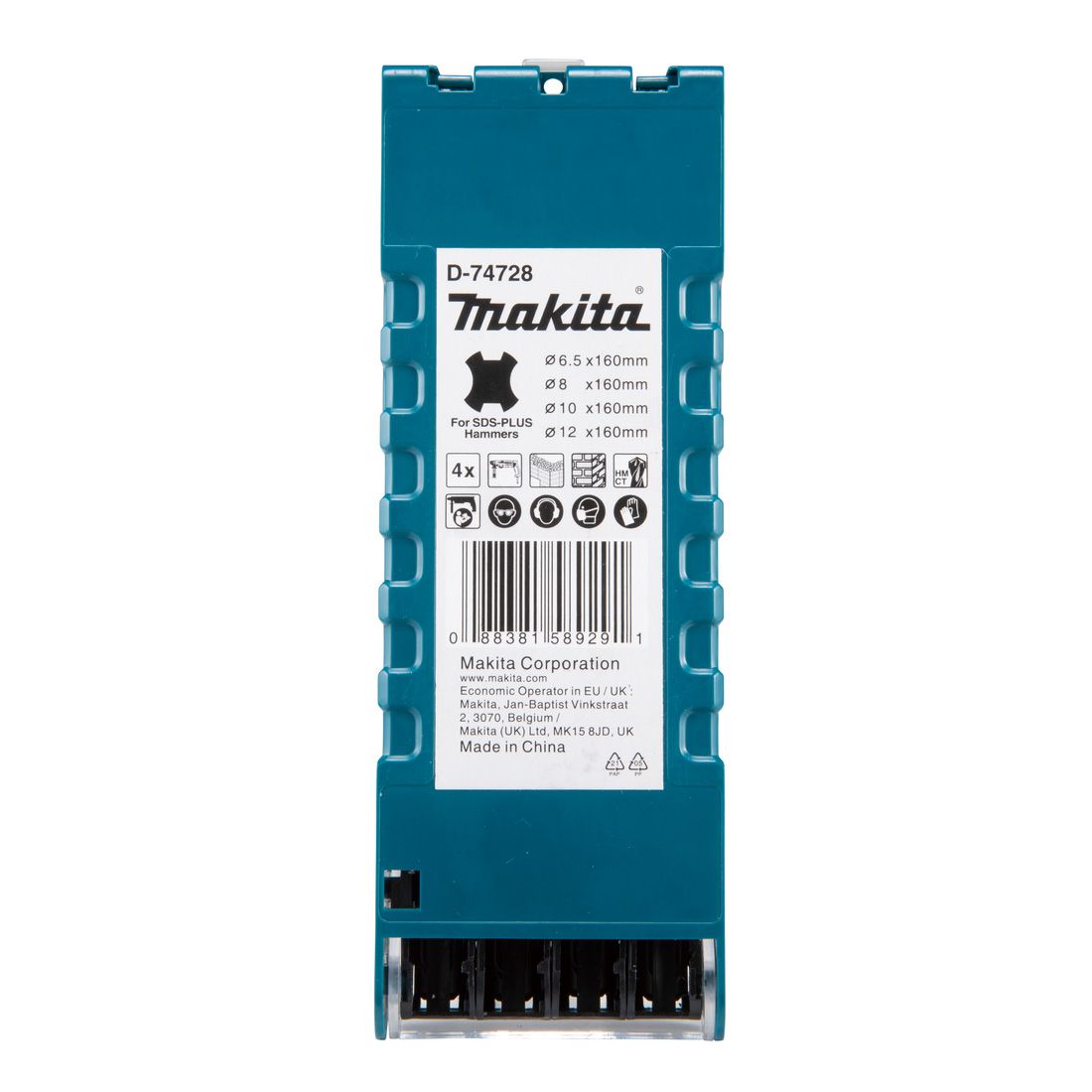 MAKITA SDS-Plus Bit Set (4 Piece, 6.5-12mm) - Image 2