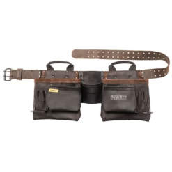 DEWALT Leather Tool Apron (11 Pockets + Belt)