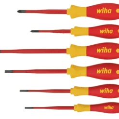 WIHA SoftFinish VDE SlimFix Screwdriver Set (6 Piece, SL/PH)