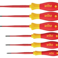 WIHA SoftFinish VDE SlimFix Screwdriver Set (6 Piece, TX/TR)