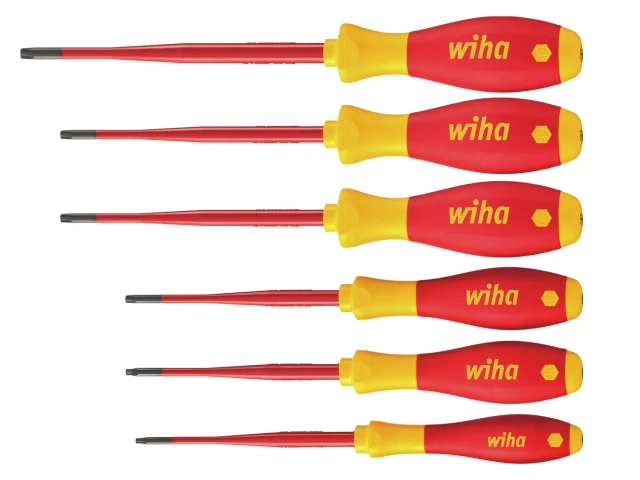 WIHA SoftFinish VDE SlimFix Screwdriver Set (6 Piece, TX/TR)