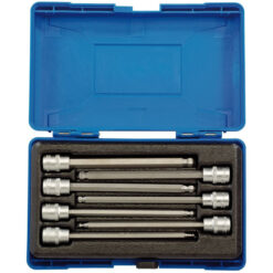 DRAPER Ball-End Hex. Socket Bit Set, 3/8" Sq. Dr., 150mm (7 Piece)