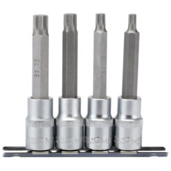 DRAPER Spline Socket Bit Set, 1/2" Sq. Dr. (4 Piece)