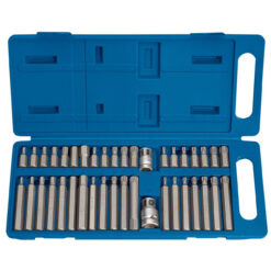 DRAPER TX-Star Hex & Spline Mechanics Bit Set, (3/8 & 1/2" Sq Dr 40 Piece)