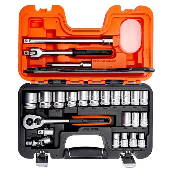 BAHCO Socket Set (1/2" Drive, 24 Piece)