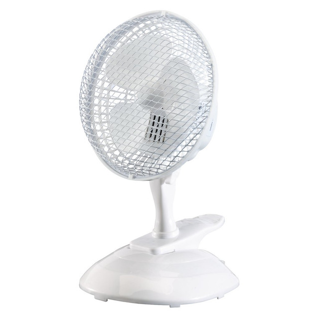 DRAPER Clip-On Desk Fan, 6"/150mm, 15W