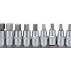 DRAPER Hex Socket Bit Set (1/2" Drive, 55mm, Metric)