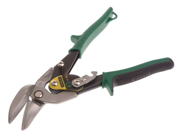 STANLEY Green Offset Aviation Snips (250mm/10", Right)