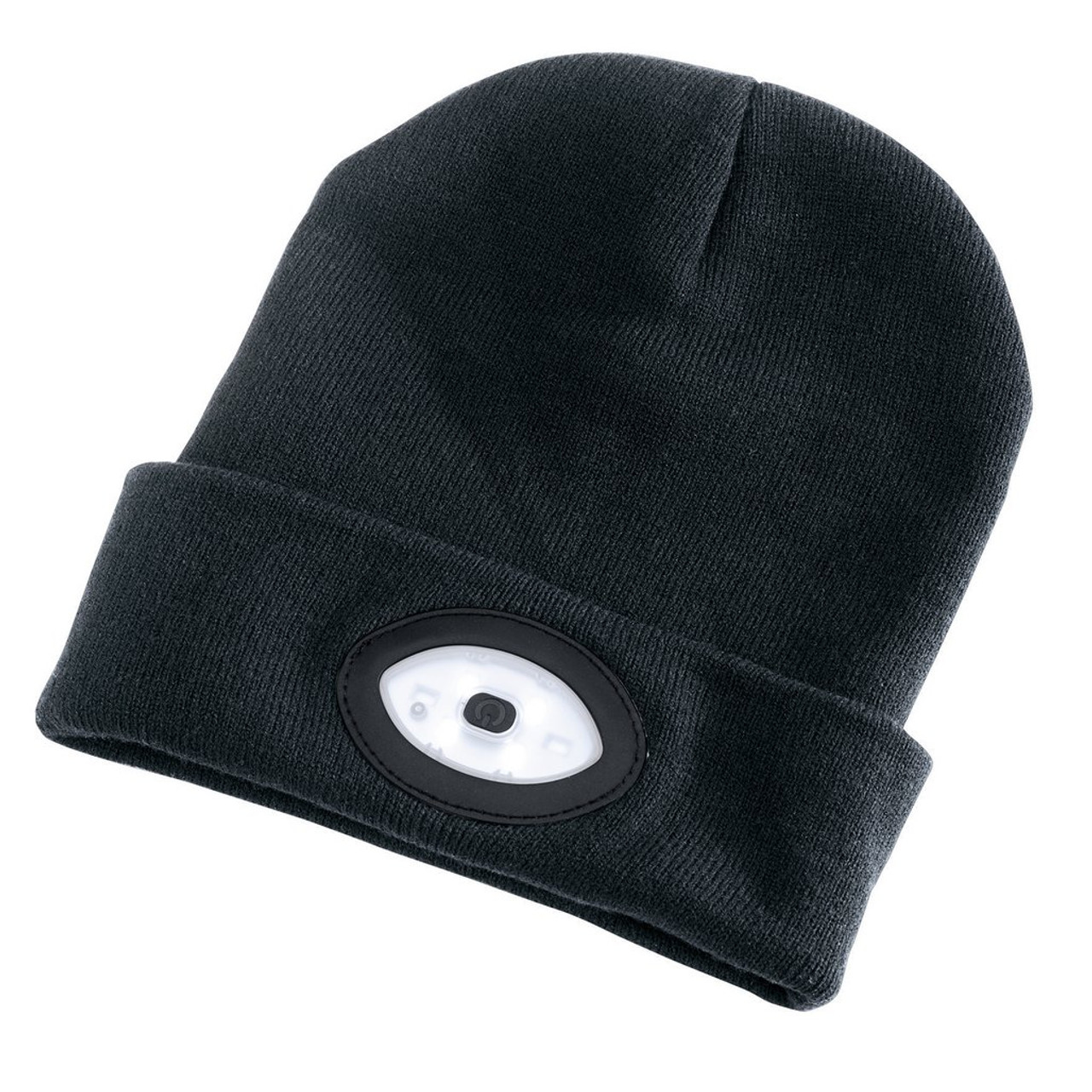DRAPER Black Beanie With Built-in LED Headtorch
