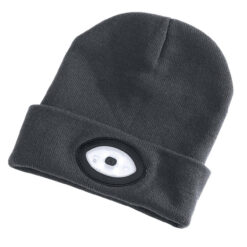 DRAPER Grey Beanie With Built-in LED Headtorch