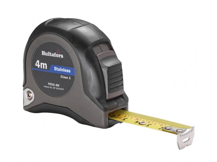 HULTAFORS PRSS Tape Measure (4m, 19mm, Stainless Steel)