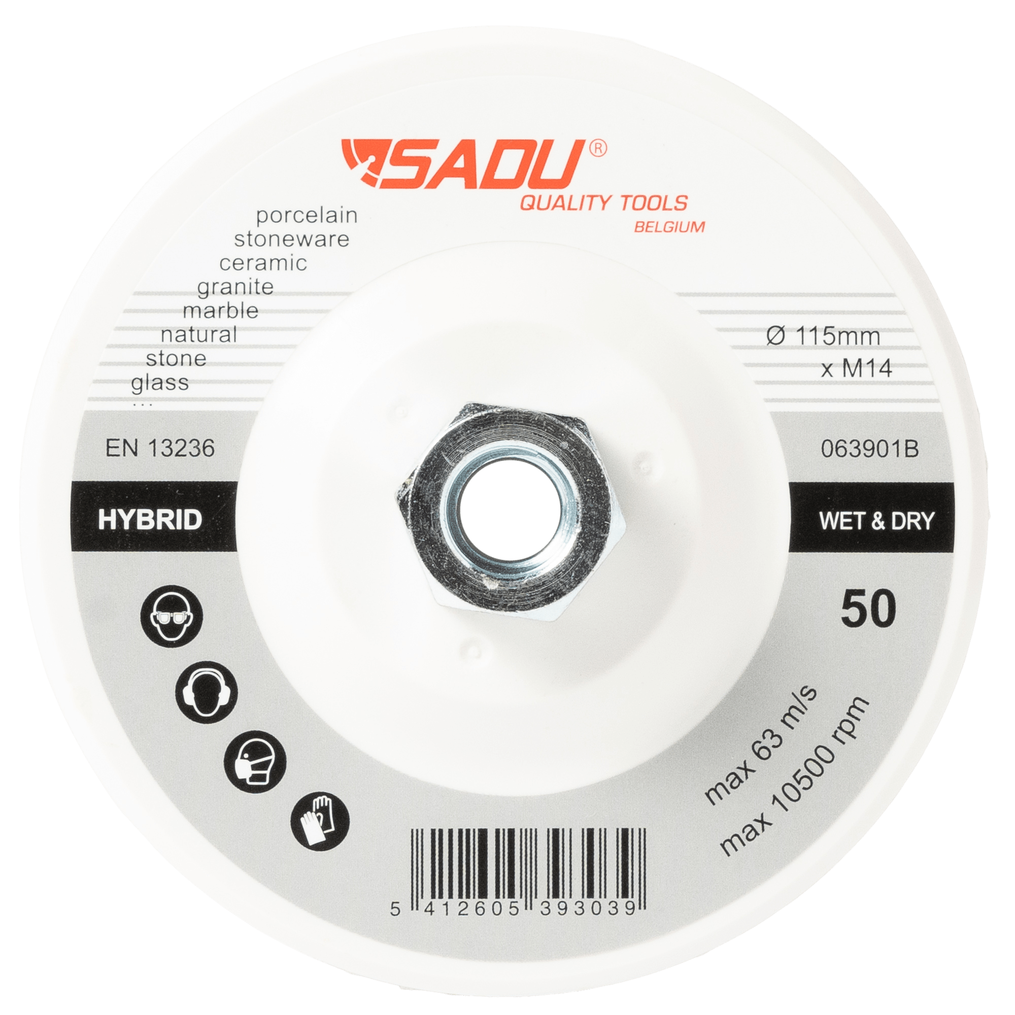 SADU Diamond Flap Disc (50G, 115mm, M14) - Image 2