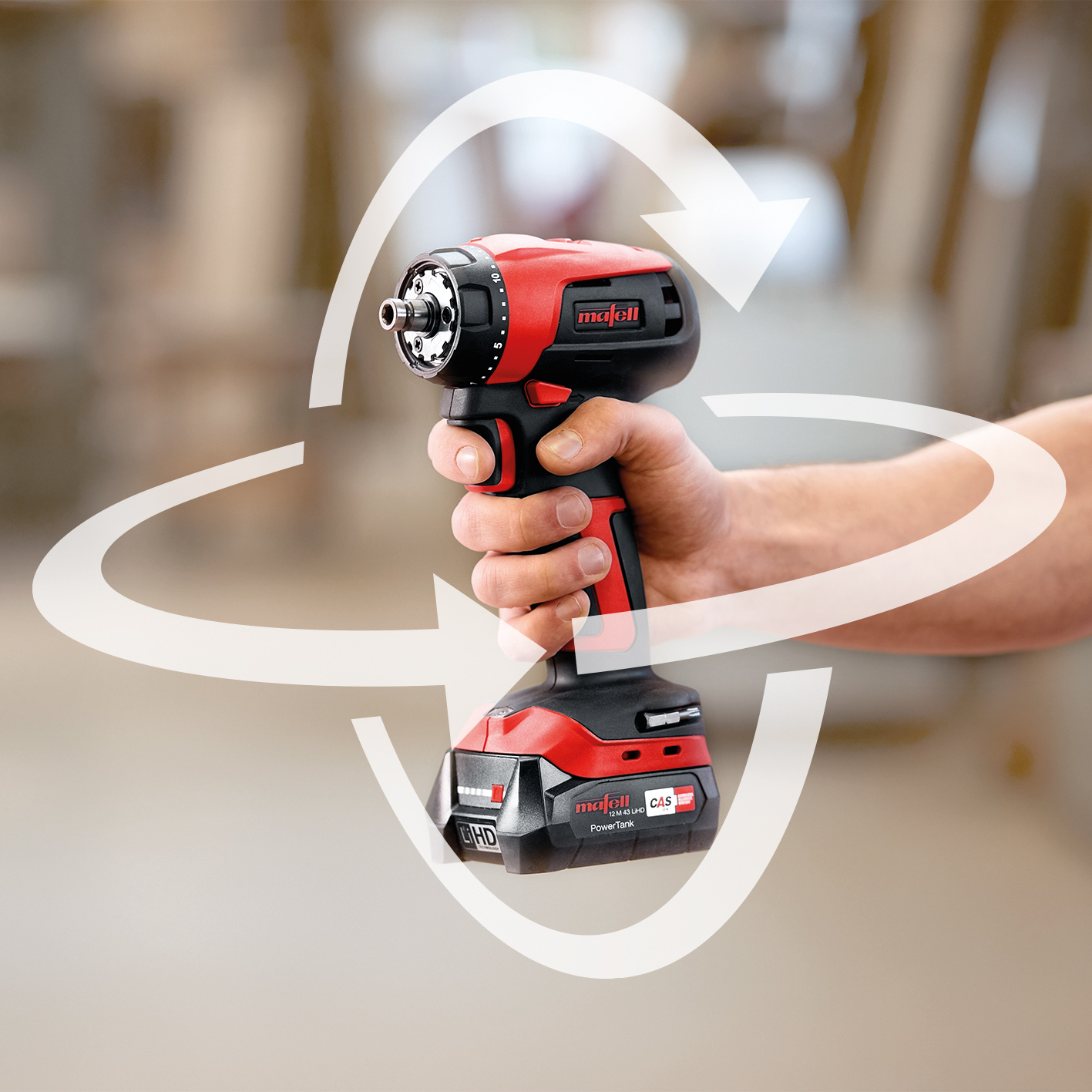 MAFELL 12V Drill Driver (A12-GB, Chuck/Angle, T-Max, 2x3.5Ah) - Image 2