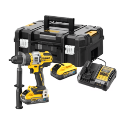 DEWALT 18V Combi Drill Kit (2x5Ah Powerstack, 127Nm, 3 Speed)