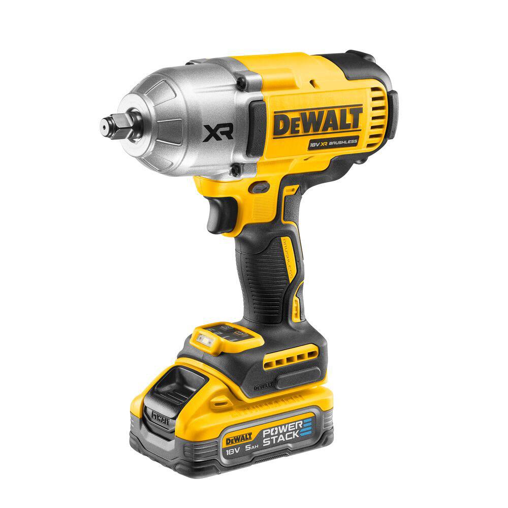 DEWALT 18V Impact Wrench Kit (2x5Ah Powerstack, 1/2", 1396/1898Nm, Hog Ring) - Image 2