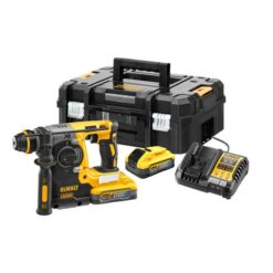 DEWALT 18V SDS-Plus Drill Kit (2x5Ah Powerstack, 2.1J, 24mm)