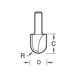 TREND Cove Cutter (25.4mm, 1/2" Shank) - Image 2