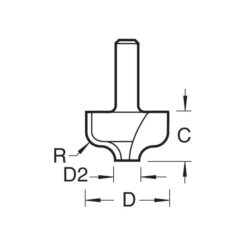 TREND Ogee Panel Cutter (4mm, 19x11mm, 1/4" Shank) - Image 2