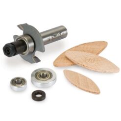 TREND Biscuit Jointer Set (4mm, 40mm, 1/4" Shank) - Image 4
