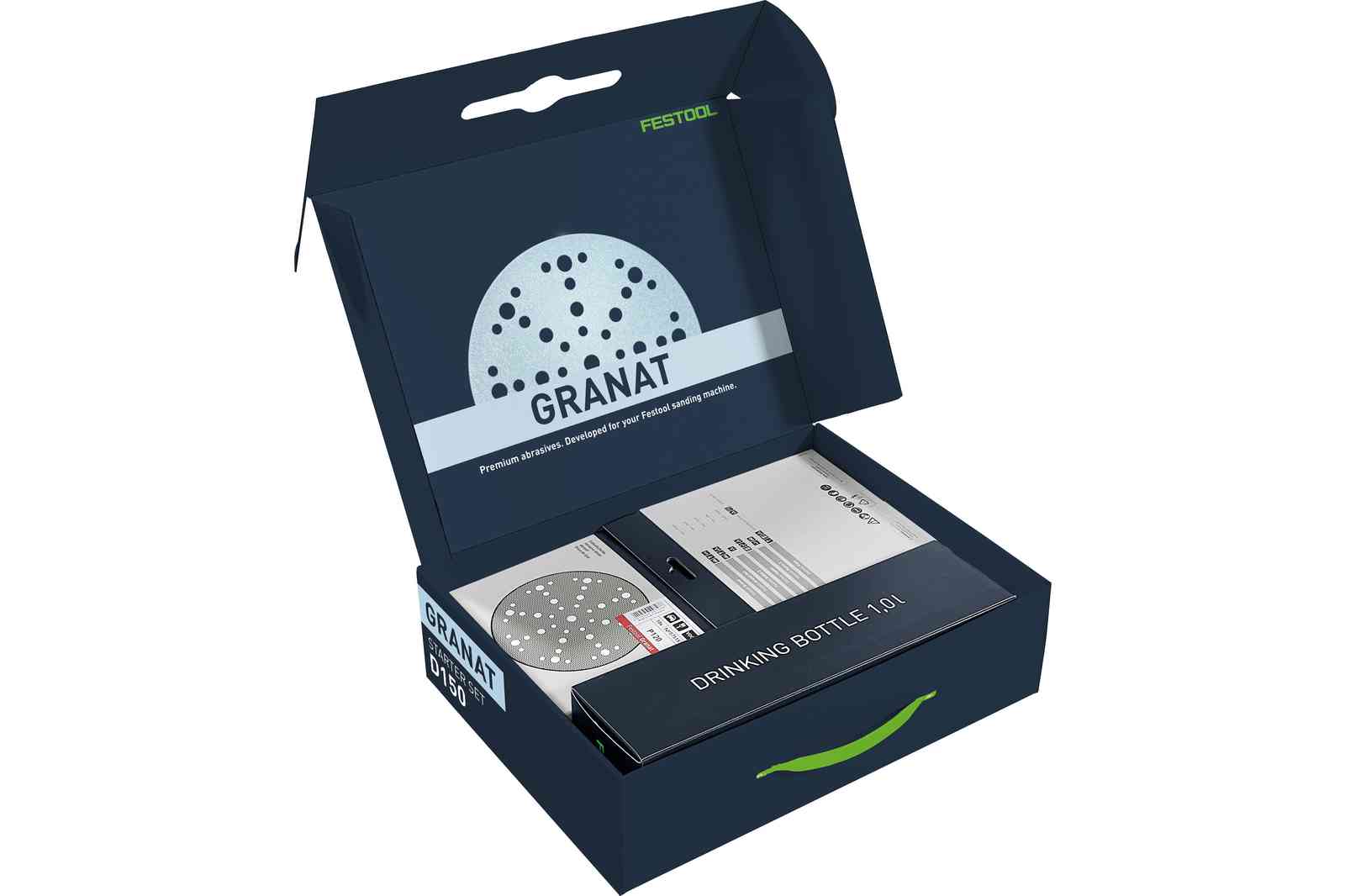 Set Di 10 Dischi Abrasivi Festool Granat STF D150/48 - Grana P60, P80, P120, P180, P220, P320, Per Vernici VOC E Superfici Dure
