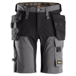 SNICKERS AW 4-Way Stretch Slim Fit Shorts with Holster Pockets (Steel Grey)