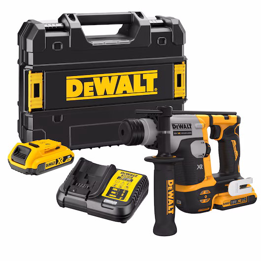 DEWALT 18V SDS-Plus Drill Kit (2x2Ah, 1.4J, 16mm, 2 Mode) - Image 4