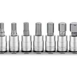TENGTOOLS Hex Bit Socket Rail (1/4" Drive, 9 Piece)