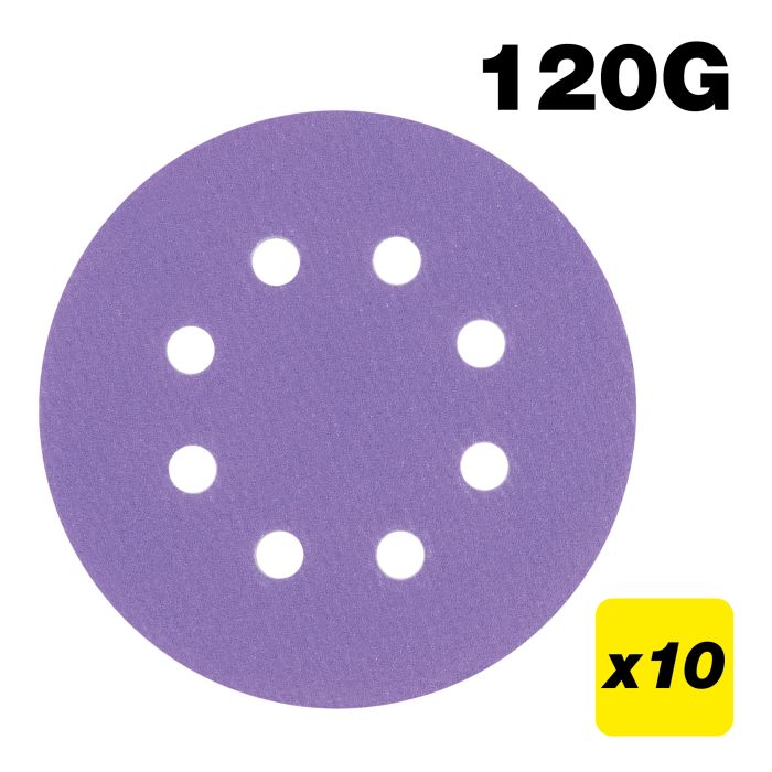 TREND Sanding Discs (120G, 125mm, 50 Piece, Aluminium Oxide)