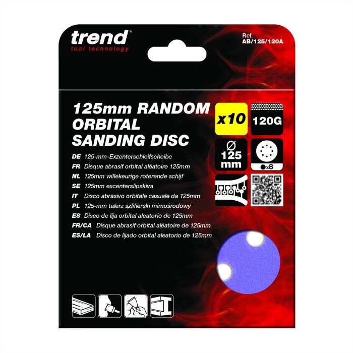TREND Sanding Discs (120G, 125mm, 50 Piece, Aluminium Oxide) - Image 2