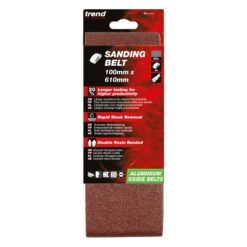 TREND Sanding Belts (60G, 100x610mm, 3 Piece, Aluminium Oxide)