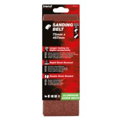 TREND Sanding Belts (80G, 75x533mm, 3 Piece, Aluminium Oxide) - Image 5