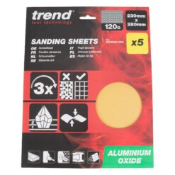 Alternative view of TREND Sanding Sheets (120G, 230x280mm, 5 Piece, Aluminium Oxide)