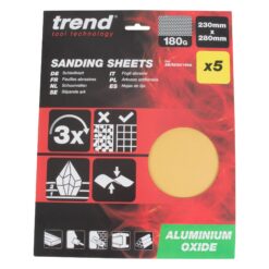 Alternative view of TREND Sanding Sheets (180G, 230x280mm, 5 Piece, Aluminium Oxide)
